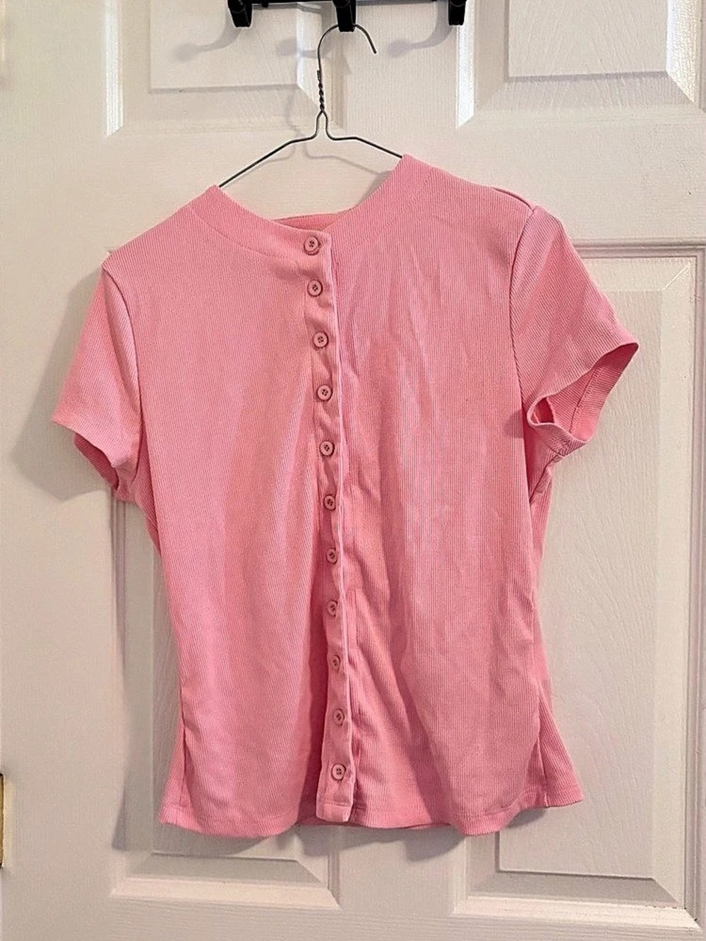 Pink Button Front Top Like New